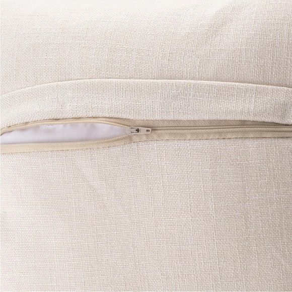 Farmhouse Mid Century Modern Bohemian Decorative Ivory Linen Pillow Case Cover - Picture 4 of 15